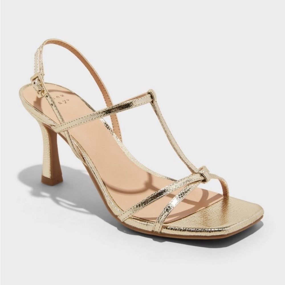 Women's Tamara Strappy Heels - A New
Day™ Gold 6 new